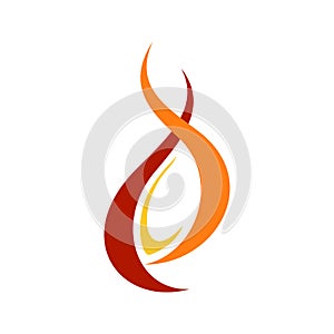 Abstract Fire Flaming Mage Symbol Design