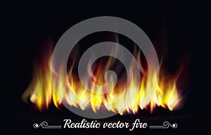 Abstract fire on horizontal position