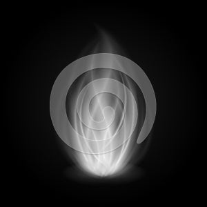 Abstract fire smoke light on black background illustration.