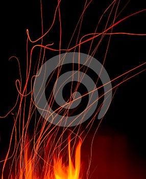 Abstract fire sparks