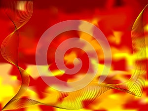 Abstract fire wave
