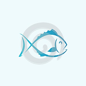 Abstract fish icon vector illustration