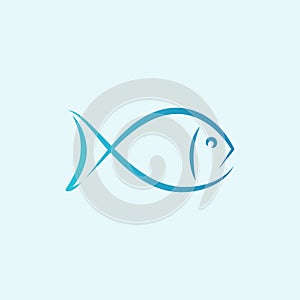 Abstract fish icon vector illustration