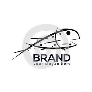 Abstract Fish Logo. flat design. Vector Illustration on white background