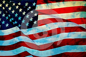 Abstract flag of the USA waving, American flag