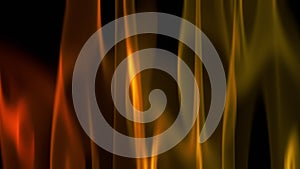 Abstract Flame effect Computer Graphic rendered on Black background