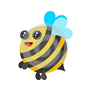 Abstract Flat Cartoon Animal Insect Beetle Bee Fly Honey Yellow Animal Vector Design Elements Fauna Wildlife