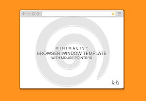 Abstract flat design web browser window template photo