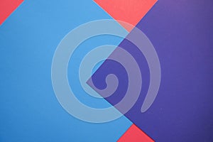 Abstract flat lay background with color paper sheets.