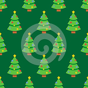 Abstract flat style seamless christmas pattern