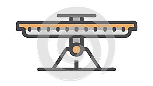 Abstract Floating Platform, Futuristic Display System, vector design Generative AI