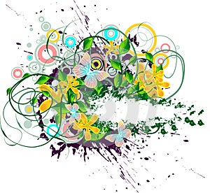 Abstract floral advert