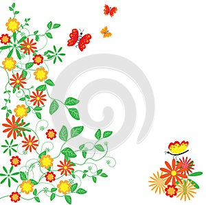 The Abstract floral background.