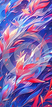 Abstract Floral Background Fantasy Composition