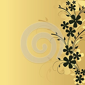 Abstract floral background with space for text