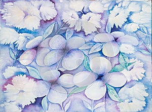 Abstract Floral Background or Wallpaper - Watercolor