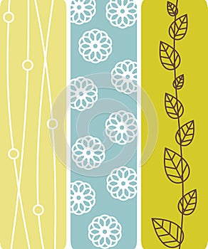 Abstract floral banners