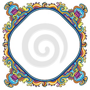 Abstract floral frame (series)