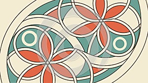 Abstract Floral Geometric Pattern, Intersecting Petals, vector design Generative AI