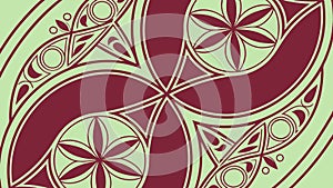 Abstract Floral Geometric Pattern with Intersecting Shapes Vector, vector design Generative AI