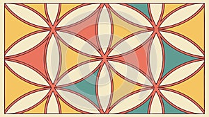 Abstract Floral Geometric Pattern for Modern Decor, vector design Generative AI
