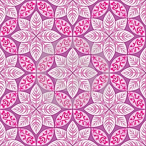 Abstract floral pattern. Geometric ornament seamless background.
