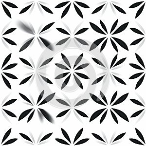 Abstract Floral Pattern With Luminous Shadows And Minimalist Backgrounds photo