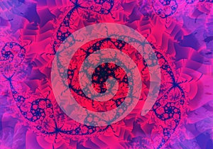 Abstract floral pattern. Spiral structure. Fractal graphics.