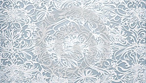 Abstract floral pattern on a white background. Winter patterns for design.