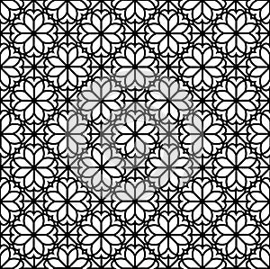 Abstract floral seamless pattern. Arabic ornament with motives of the paintings of ancient Indian fabric patterns