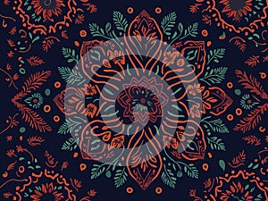 Abstract floral seamless pattern design