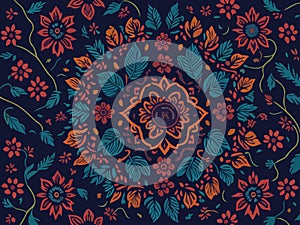 Abstract floral seamless pattern design