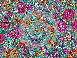 Abstract floral seamless pattern design