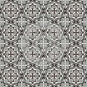 Abstract floral seamless pattern. Geometric asian ornament. Traditional floral oriental tile ornamental backdrop in portugues photo