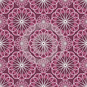 Abstract floral spirograph pattern