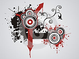 Abstract floral splash illustration