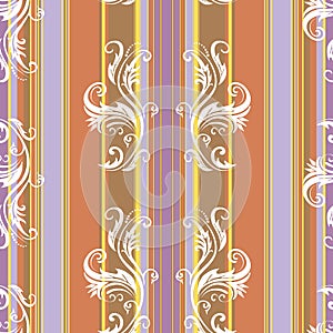 Abstract floral stripes background (vector)