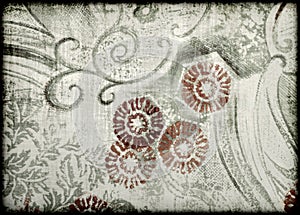 Abstract floral style old paper