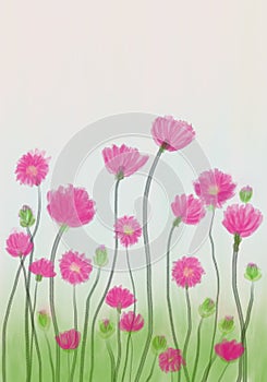 Abstract floral watercolor. Spring flower seasonal nature background