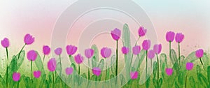 Abstract floral watercolor. Spring flower seasonal nature background