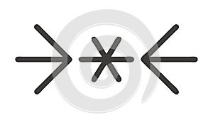 Abstract Flow Arrows Pattern Icon, Direction and Interaction, vector design Generative AI