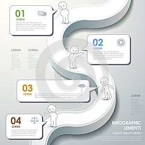 Abstract flow chart infographics