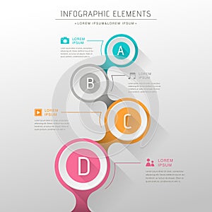 Abstract flow chart infographics