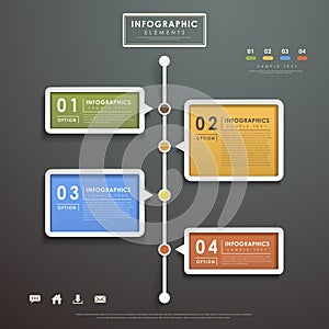 Abstract flow chart infographics