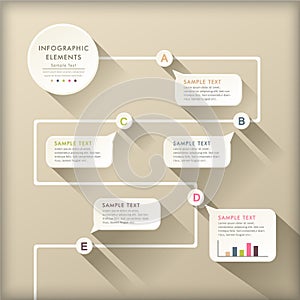 Abstract flow chart infographics