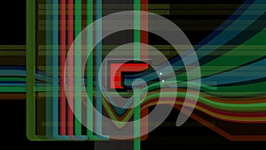 Abstract Flow of Colorful Lines