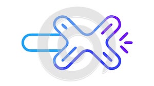 Abstract Flow Line Icon: Dynamic Motion Energy Transfer, vector design Generative AI