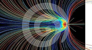 Abstract Flow Lines Visualization Dynamic Energy Trails, Data Streams, Plasma Physics
