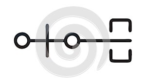 Abstract flowchart or connection icon, representing process , vector design Generative AI