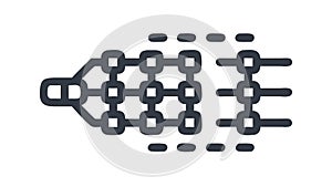 Abstract Flowchart Data Network, Digital Connection System Graphic, vector design Generative AI